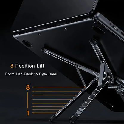 Portable Laptop Stand – Foldable Magnetic Metal Stand
