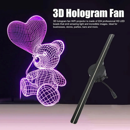 3D Hologram LED Fan Projector – Floating Visual Display