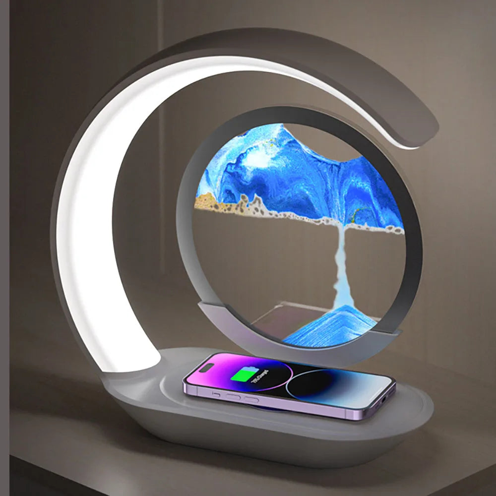 FlowScape™ Sand Lamp & Wireless Charger