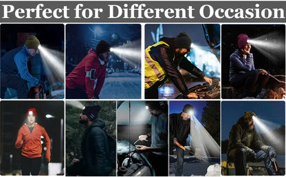 AudioBeam™ 3-in-1 Bluetooth Beanie — Built-In LED Headlamp & Wireless Headphones