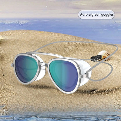 AquaVue™ Retro Sunglass Goggles – Full View Anti-Fog Swim Goggles