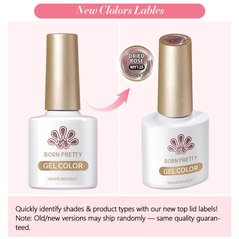BORN PRETTY™ Water Light Magnetic Cat Eye Gel Polish – Long-Lasting UV Manicure