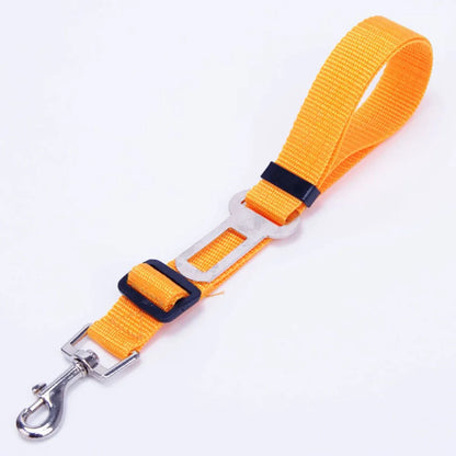 SafeRide™ Adjustable Dog Car Seat Belt – Pet Safety Harness Clip for Cars