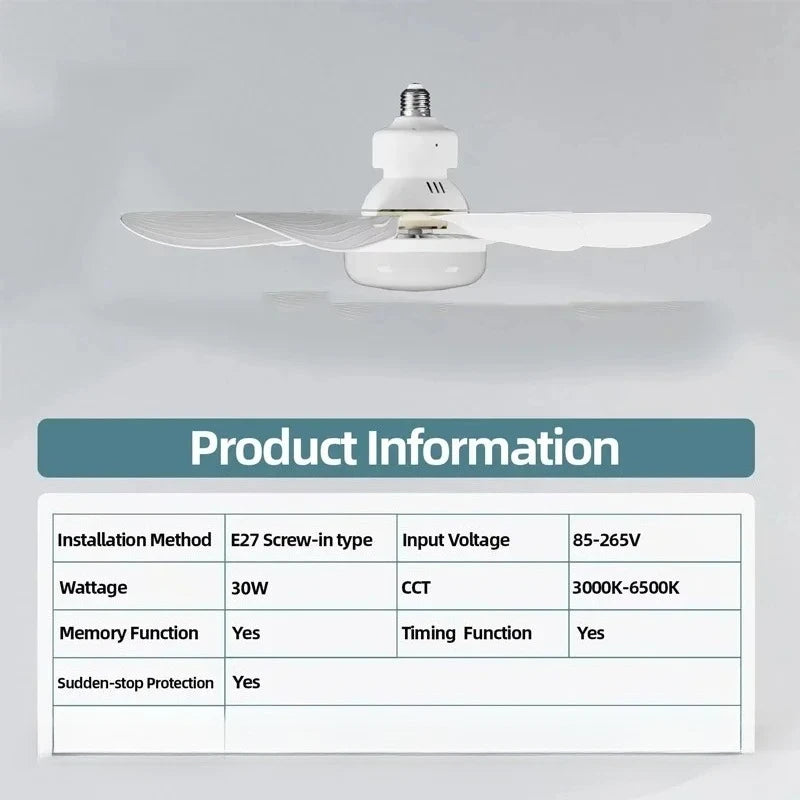 BreezeSocket™ LED Socket Fan Light with Remote