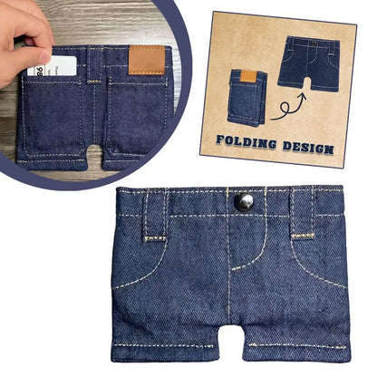PocketDenim™ Mini Wallet – Foldable Denim Card Holder