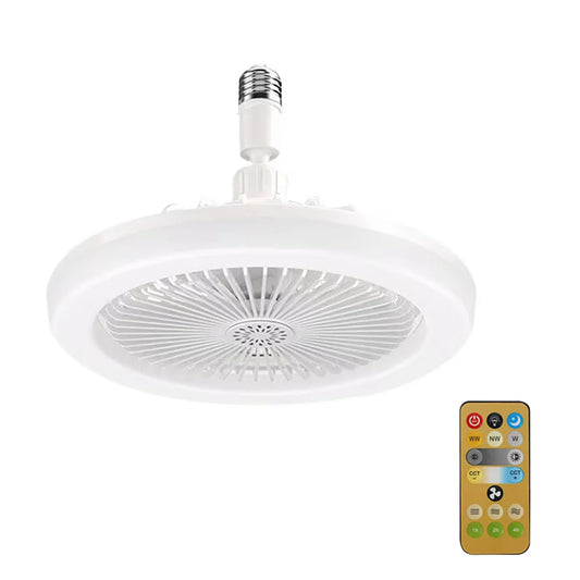 Rotatable 3-in-1 Ceiling Fan Light with Remote – E27 Base for Bedroom & Living Room