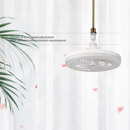 Rotatable 3-in-1 Ceiling Fan Light with Remote – E27 Base for Bedroom & Living Room
