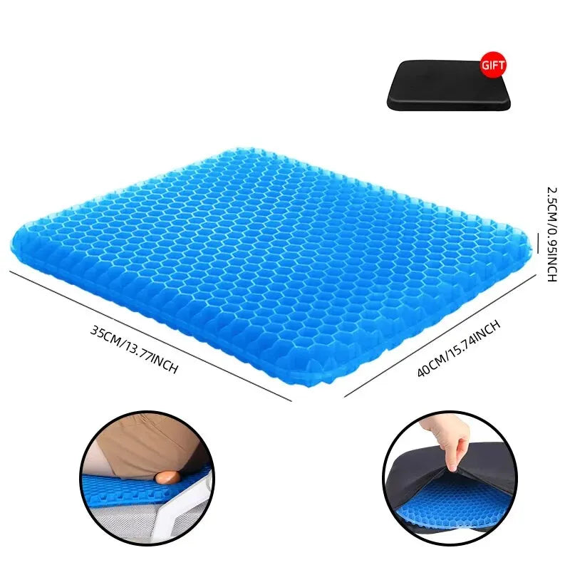 CoreFlex™ Gel Comfort Cushion – Breathable Honeycomb Design for Tailbone & Back Support