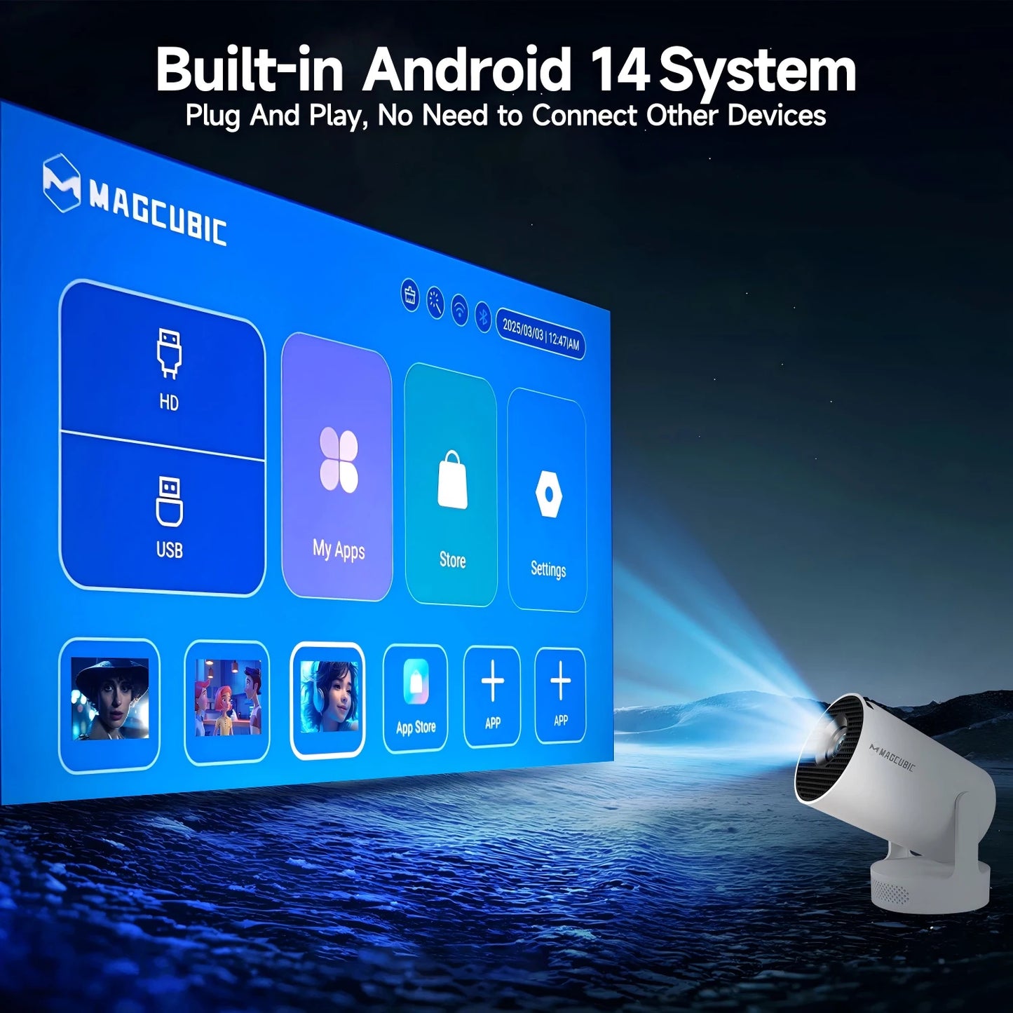 Magcubic HY300 Pro+ 8K Smart Home Theater Projector