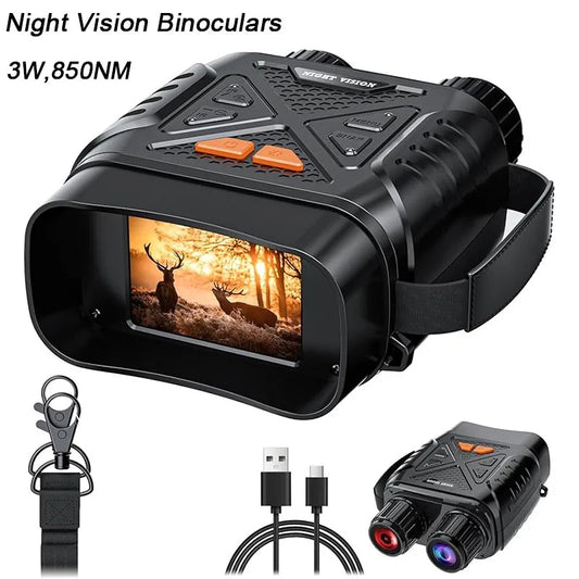 TrailView™ 1080P Night Vision Binoculars – 800m Infrared Range & 2.8” Screen