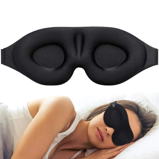 SleepEase™ 3D Contour Sleep Mask – No Pressure, Total Darkness, Ultra-Soft Fit