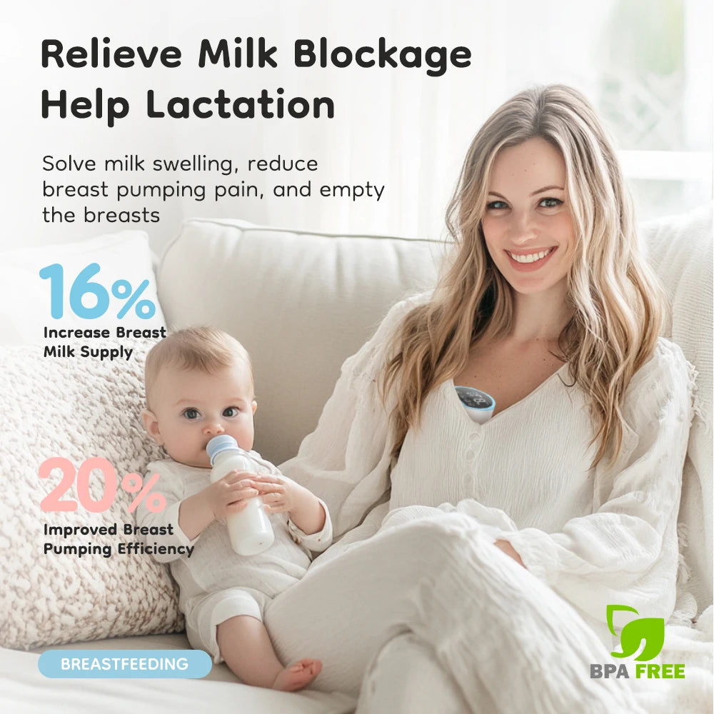 Hands-Free Wearable Breast Pump – Quiet, Portable & BPA-Free
