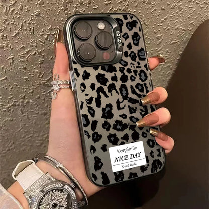 Leopard Print Phone Case for iPhone 11–17 Series – Shockproof Bumper Cover