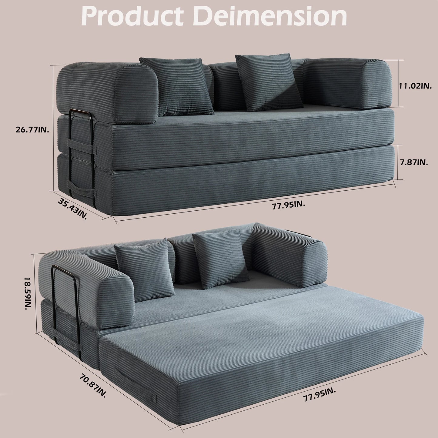 LoungeNest™ Convertible Sofa Bed