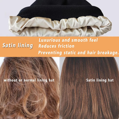 SatinCore™ Frizz-Free Thermal Beanie – Silk-Lined Unisex Winter Hat