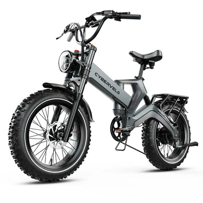 Cybervelo™ EK6 Folding Fat Tire E-Bike – 2000W Peak, 35+ MPH, 100+ Mile Range