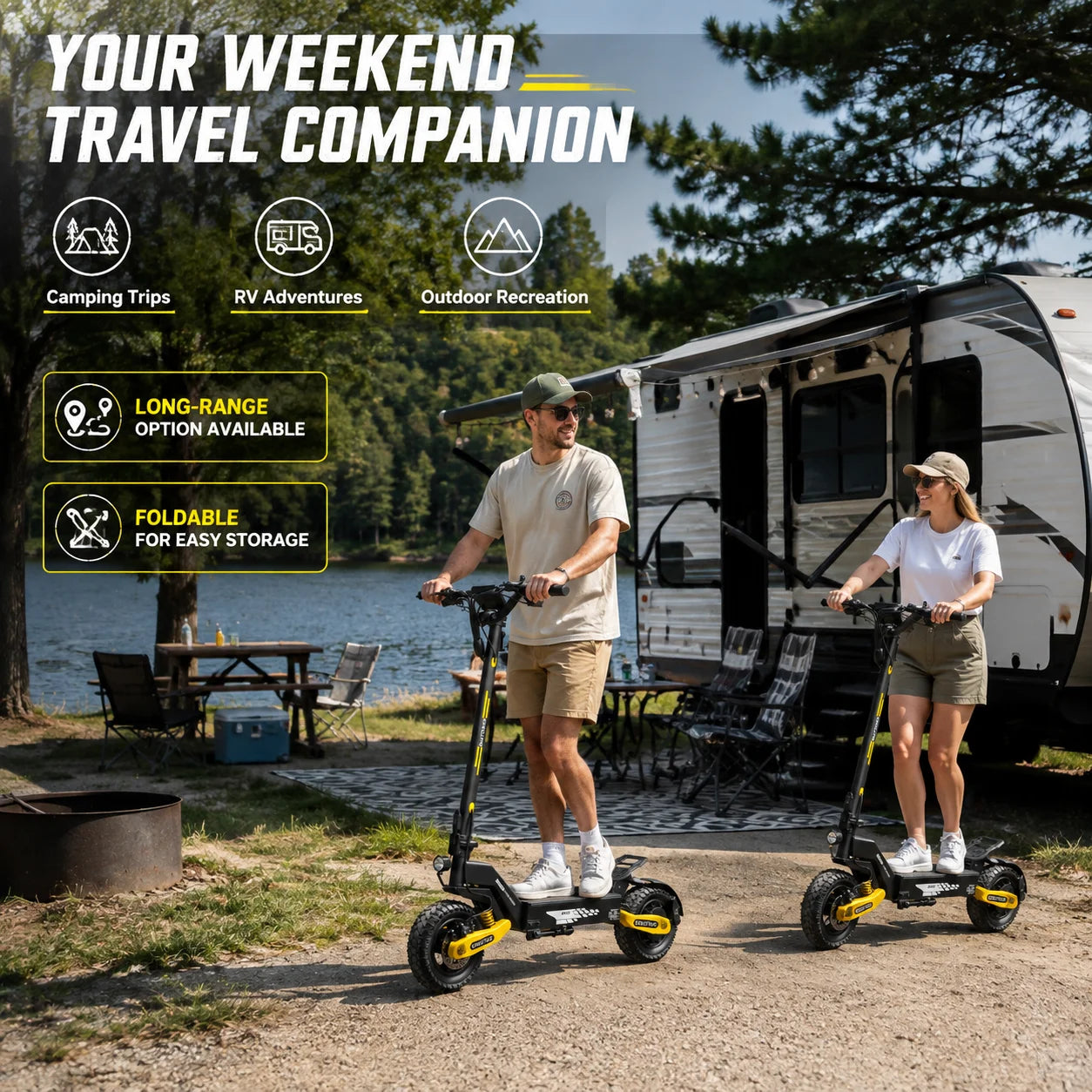 EOEOTWO™ 1200W Off-Road Electric Scooter – 28-31 MPH Long Range