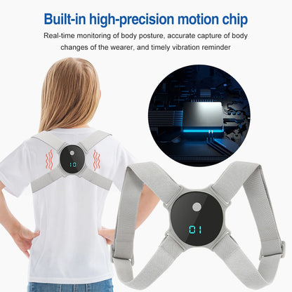 Posture Perfect Smart LCD Back Correction Belt - Adjustable Shoulder Strap for Eye Protection and Comfort