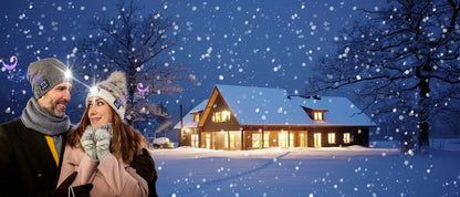 AudioBeam™ 3-in-1 Bluetooth Beanie — Built-In LED Headlamp & Wireless Headphones