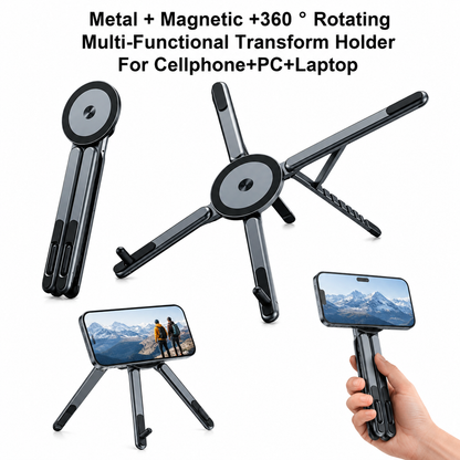 Portable Laptop Stand – Foldable Magnetic Metal Stand