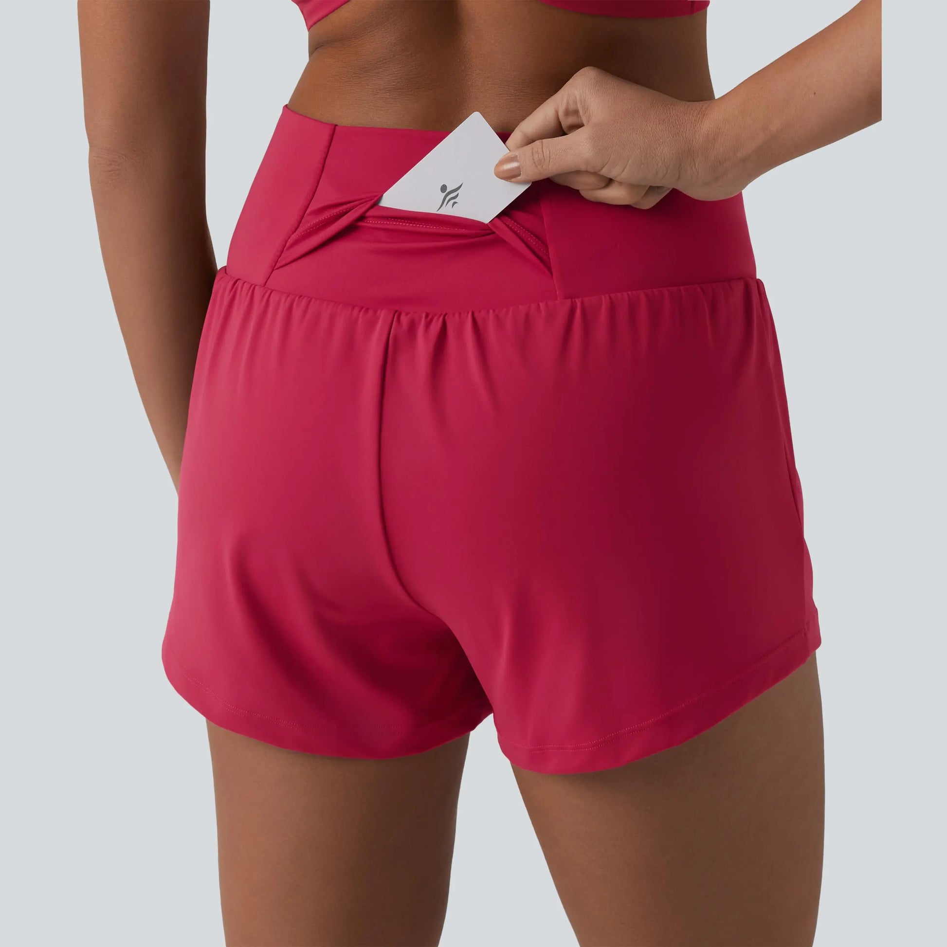 Halara Softlyzero™ Airy Crossover High Waisted 2-In-1 Cool Touch Yoga Shorts with Pockets