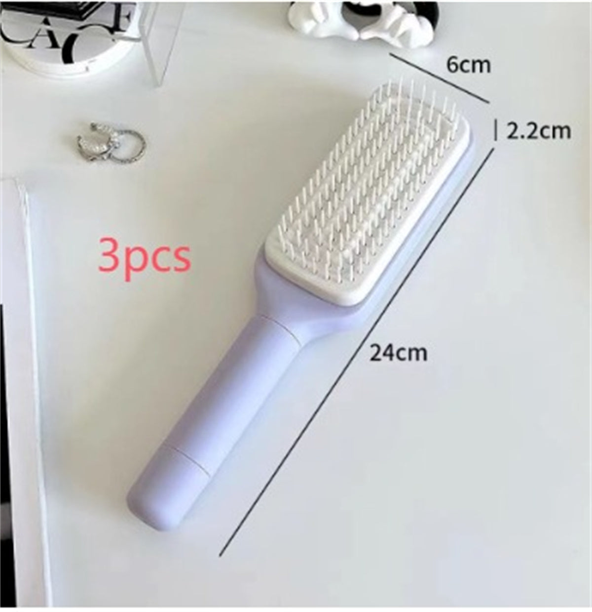 Revolutionary 4-in-1 Self-Cleaning Hair Brush - Anti-Static Massage Comb with Scalable Rotating Design