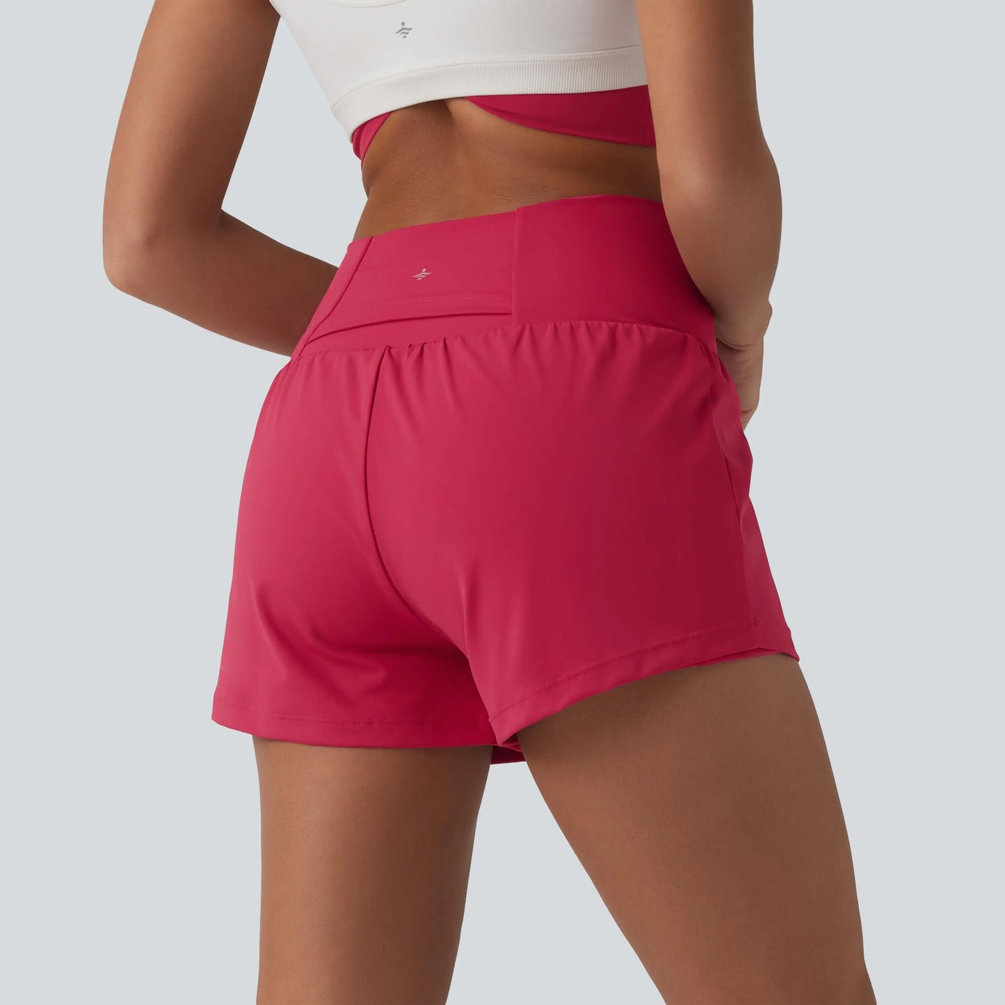 Halara Softlyzero™ Airy Crossover High Waisted 2-In-1 Cool Touch Yoga Shorts with Pockets