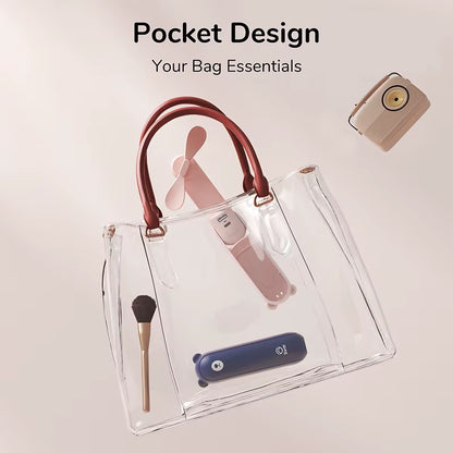 Portable Fan Mini Handheld Fan USB 4500Mah Recharge Hand Held Small 3 In1 Pocket Fan with Power Bank Flashlight Feature