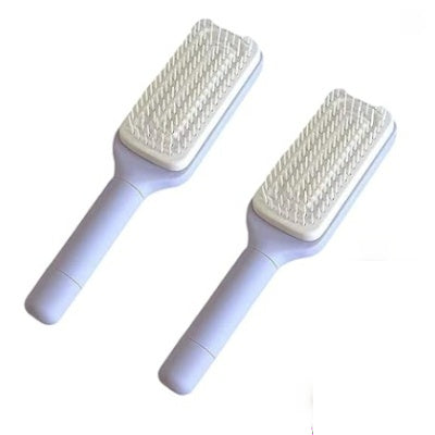 Revolutionary 4-in-1 Self-Cleaning Hair Brush - Anti-Static Massage Comb with Scalable Rotating Design