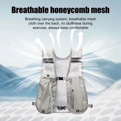 New Running Water Bottle Storage Vest Lightweight Running Vest Reflective Hydration Water Chest Pack with Phone Holder