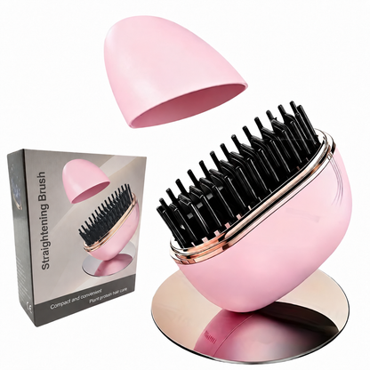 SleekPod Blush Pink cordless straightening brush with matching packaging
