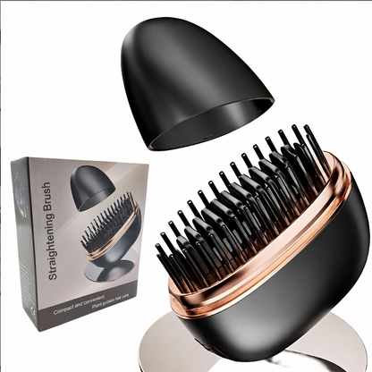 SleekPod mini cordless straightening brush in Midnight Black